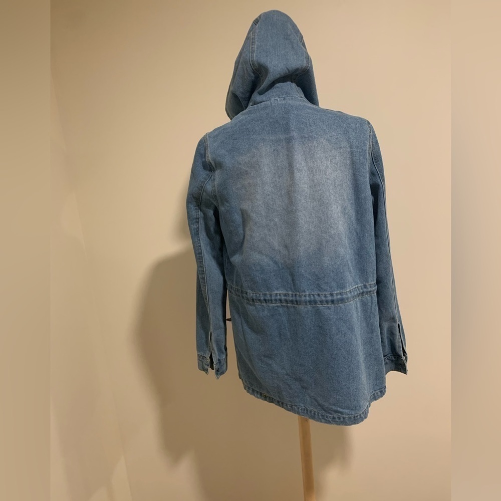 Ci Sono Hooded Denim Anorak Jacket - Picture 5 of 8